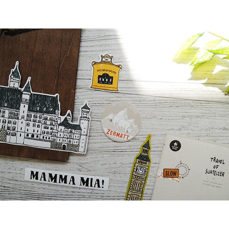 Suatelier Travel Luggage Sticker Pack - Some Where