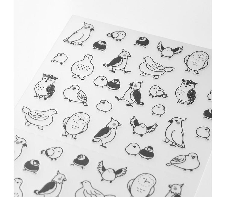 Midori Notebook Stickers - Talking Birds
