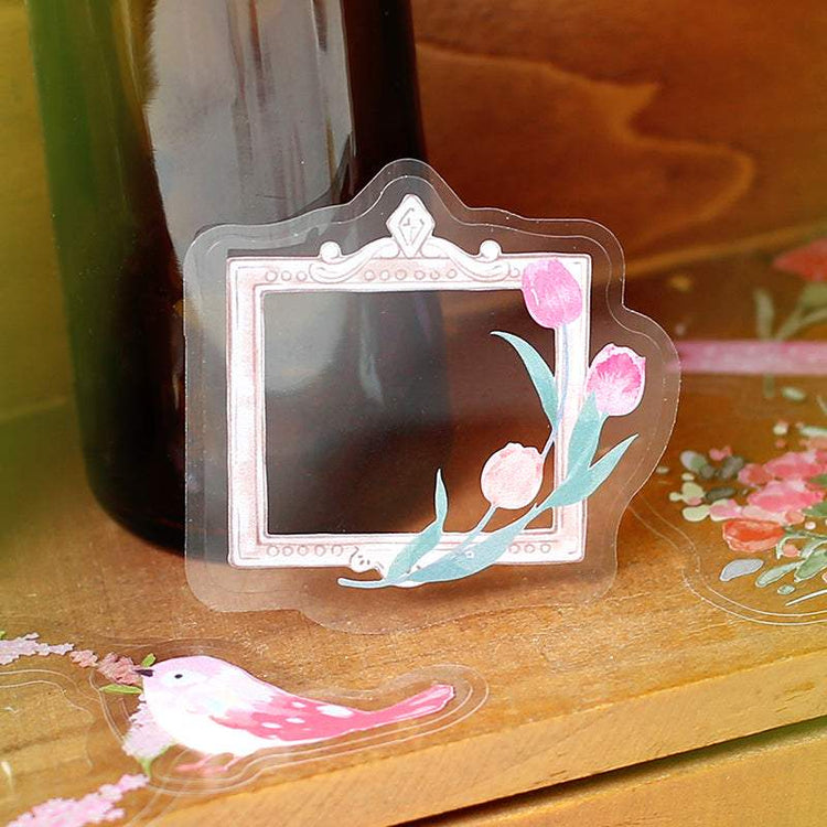 BGM Flowers Bloom in the Bottle, Pink Clear Seal