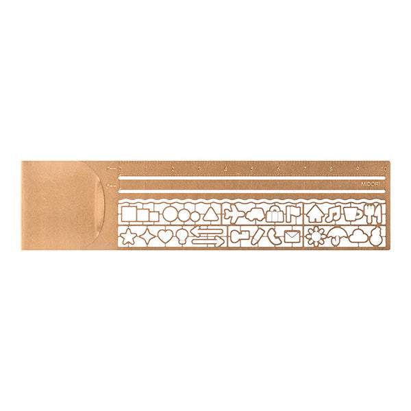 Midori Clip Ruler Copper