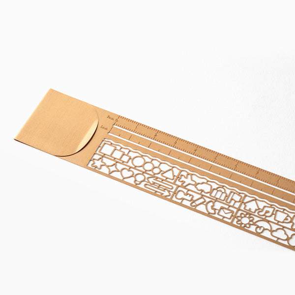 Midori Clip Ruler - Decorative Pattern