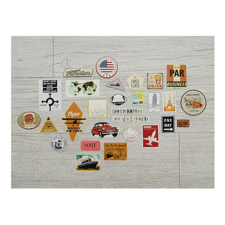 Suatelier Travel Luggage Sticker Pack - Vintage Labels