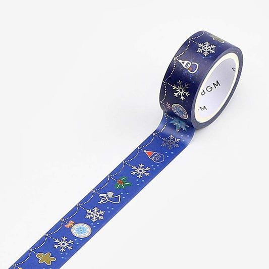 BGM Christmas Snow Ornaments Masking Tape