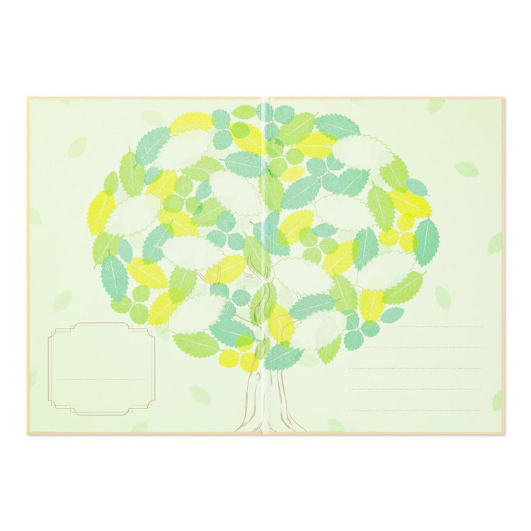 Midori Folded Signature Board B6 With Envelope - Tree