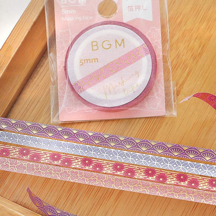 BGM Pattern / Plum Washi Tape