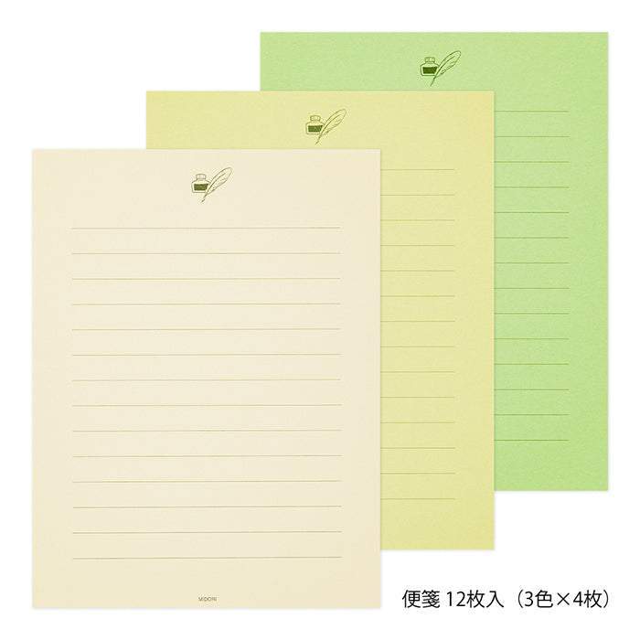 Midori Letter Set Gift Color - Green