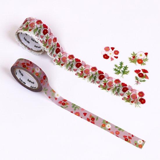 Bande Washi Roll Sticker Language Of Flowers: Poppy