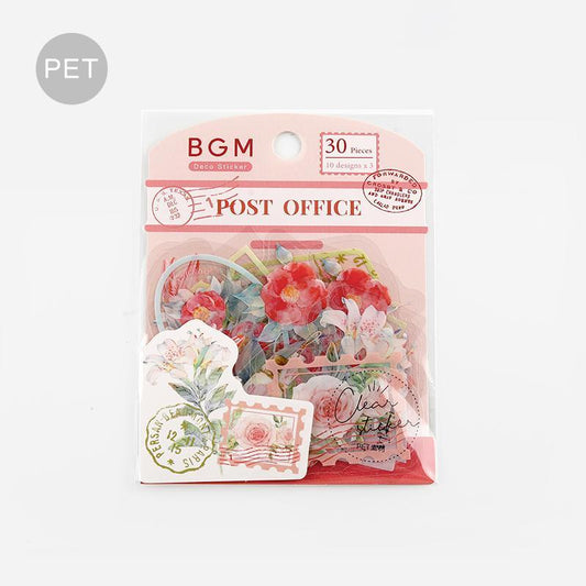 BGM Red Garden Post Office Clear Seal