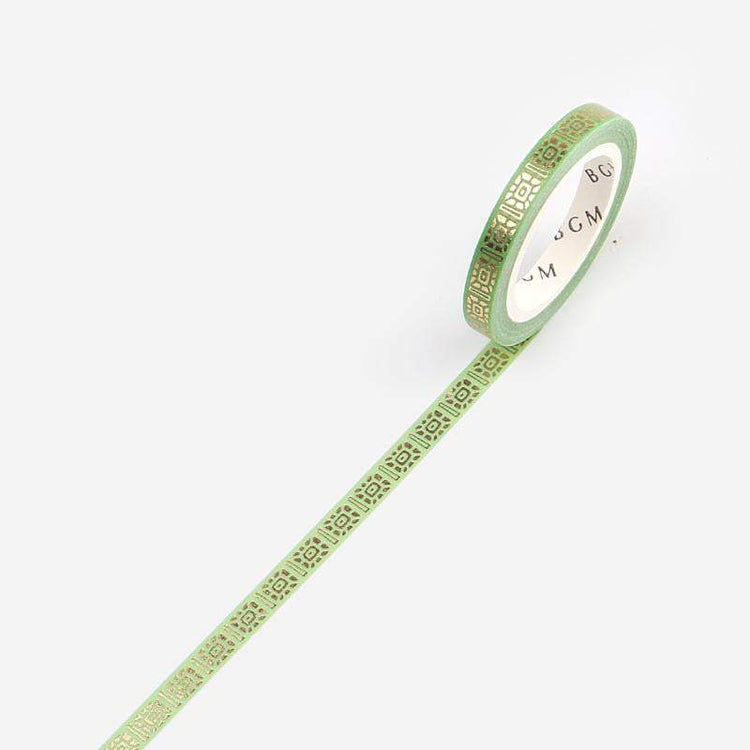 BGM Green Pattern Masking Tape