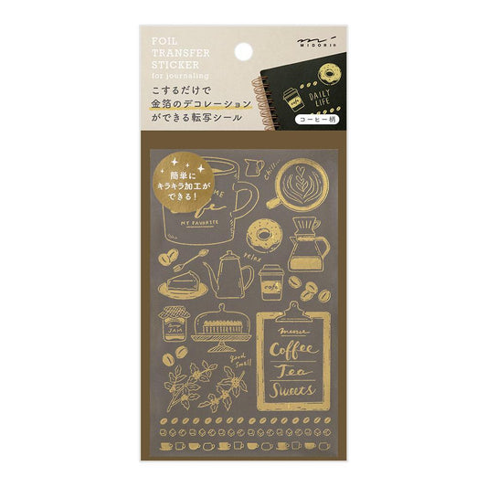 Midori Foil Transfer Sticker - Coffee