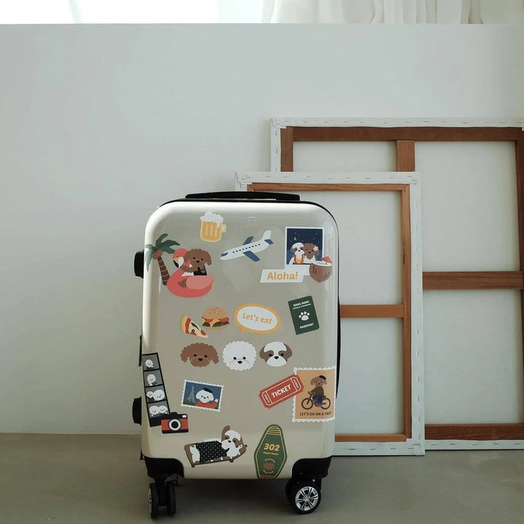 Suatelier Travel Luggage Sticker Pack - Let's Go On A Trip