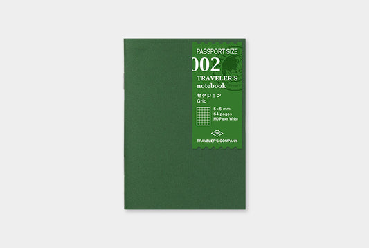 Traveler&#39;s Notebook Refill 002 (Passport Size) - Grid | Washi Wednesday