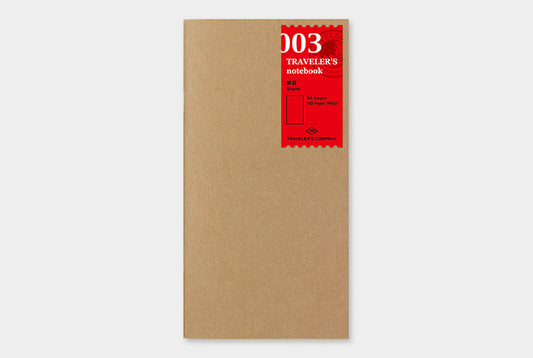 Traveler&apos;s Notebook Refill 003 (Regular Size) - Blank