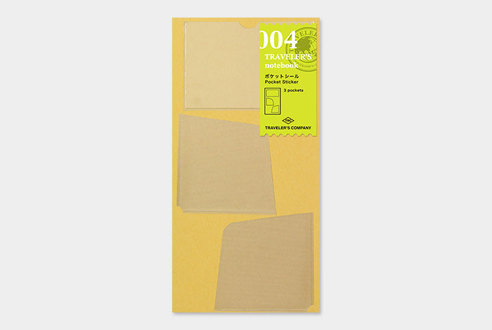 Traveler&apos;s Notebook Refill 004 (Regular & Passport Size) - Pocket Sticker